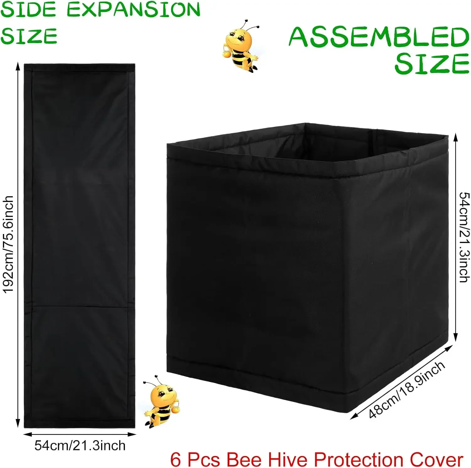 6 Pack Winter Bee Hive Protection Cover Warm Oxford Beehive Wraps Cozy Windproof Bee Hive Insulation Wrap Beekeeper Beekeeping E