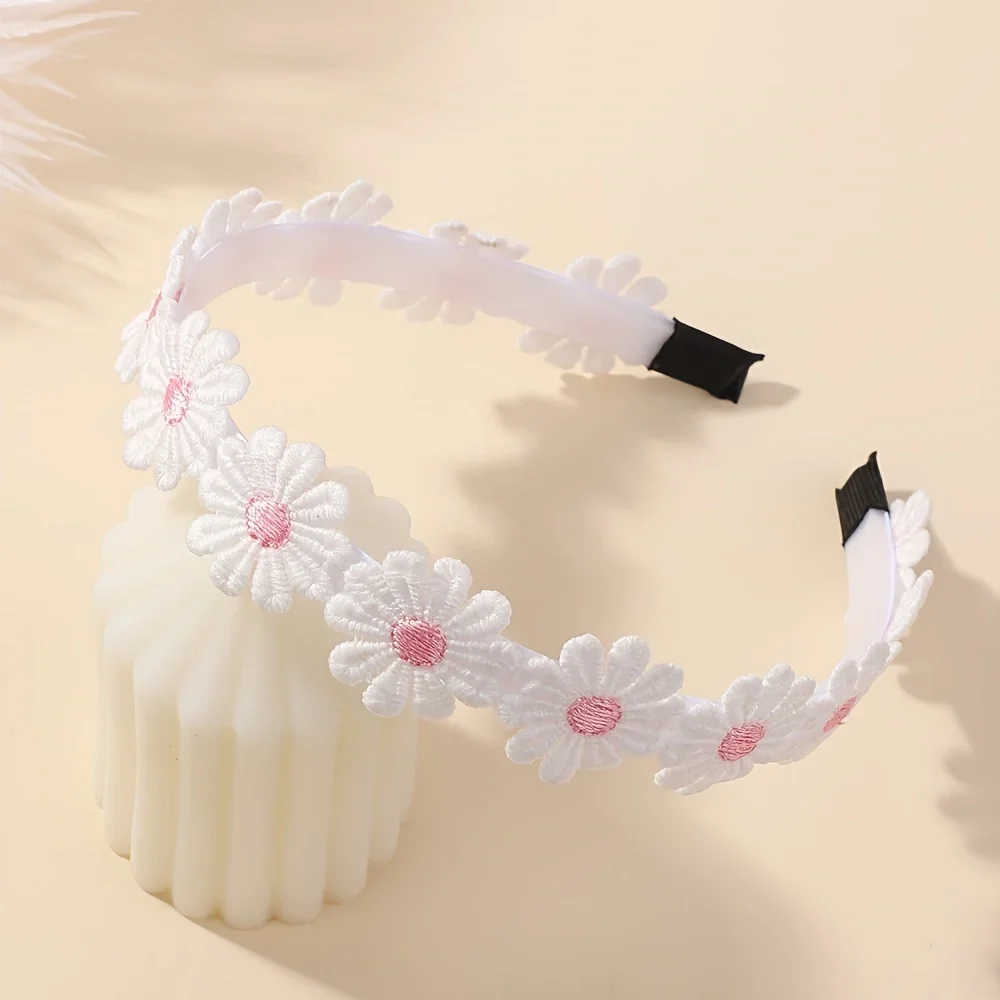 1PCS Summer Daisy Flower Headband for Women Girls Boho Sunflower Hair Hoop Headwear Kid Birthday Wedding Party Hair Accessories