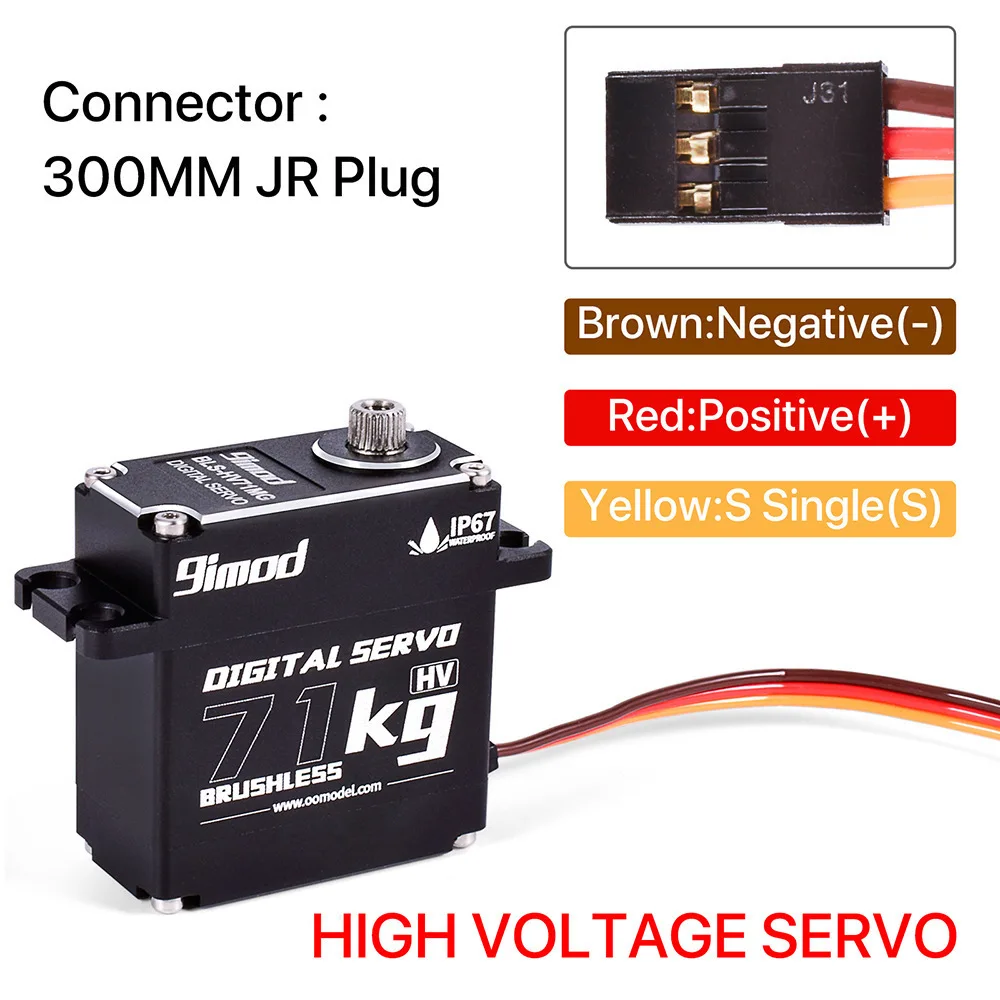 9imod BLS-HV71MG 71KG Metal Gear Brushless Digital High Voltage Waterproof Servo For 1/8 1/10 Remote Control Car