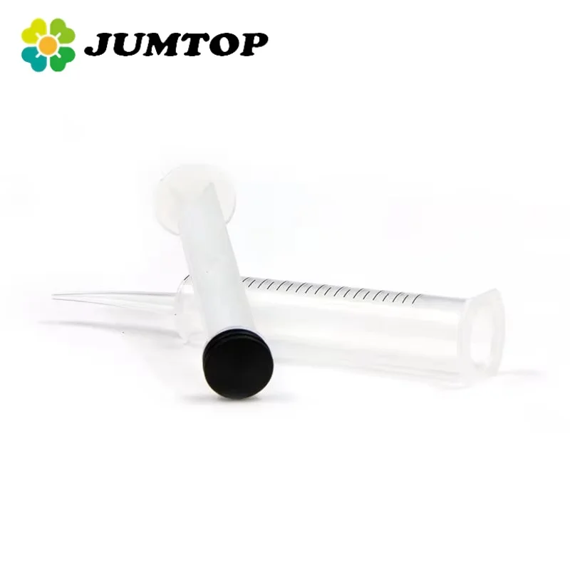 

JUMTOP 5Pcs Disposable Dental Irrigation Syringe with Curved Tip Clear 12 ml Injector Teeth Whitening Hygiene Tool