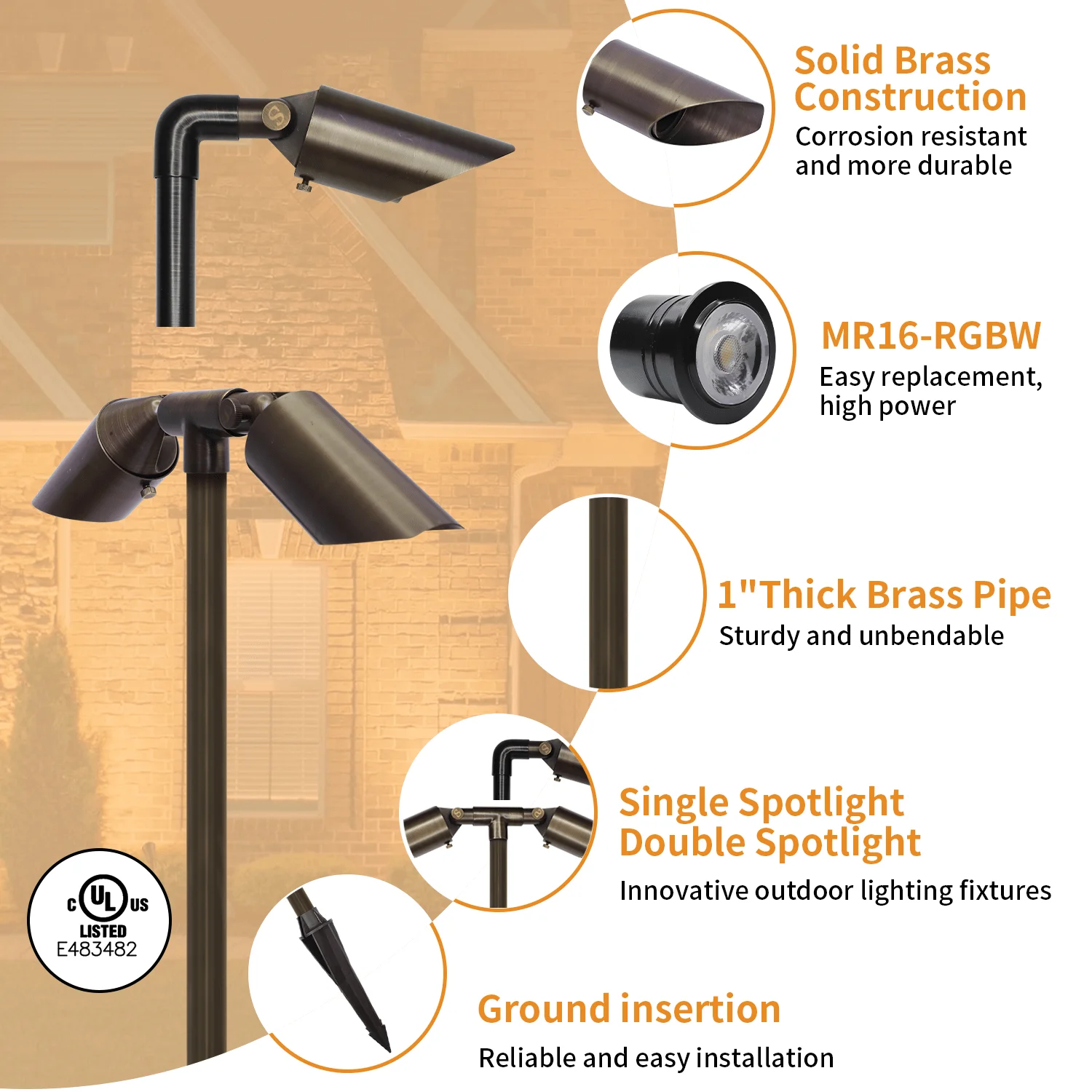 Outdoor LED Garten-Rasenleucht – Outdoor Lighting Brass Bewertung und Preis