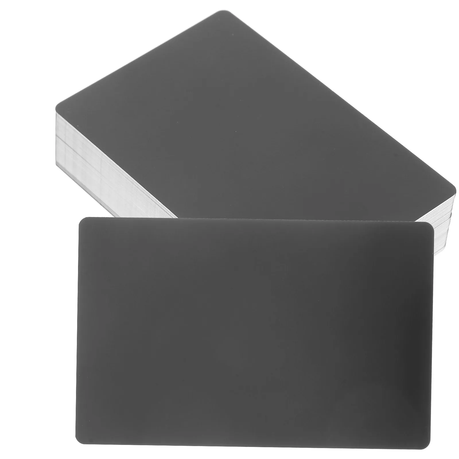

100Pcs Aluminum Business Card Blanks Smooth Surface Thick Engraving Sublimation Blanks for DIY Custom Name Cards