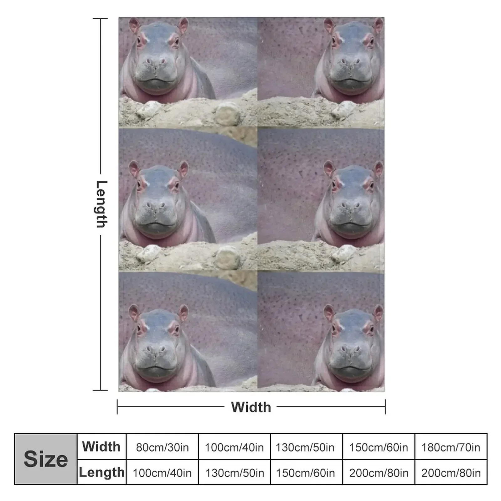 Baby Hippo Fritz at the Cincinnati Zoo Throw Blanket Quilt Soft Plush Plaid Decorative Sofas warm winter Blankets