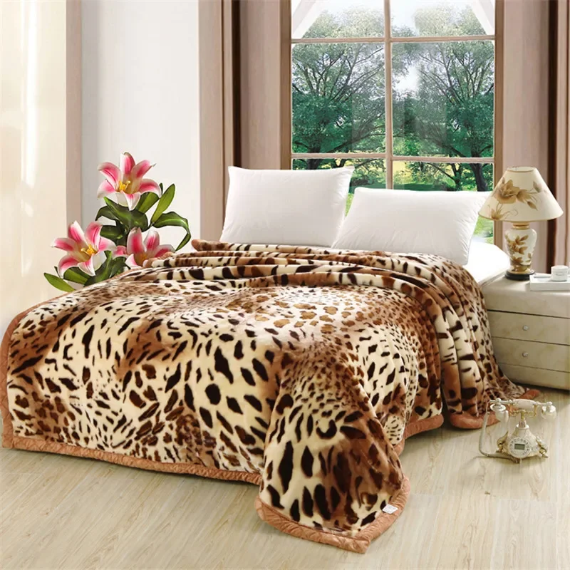 Heavy Fleece Blanket King Double Ply Blanket - Soft Warm Thick Mink Plush Fleece Raschel Bed Blanket for Autumn,Winter,Bed Gifts