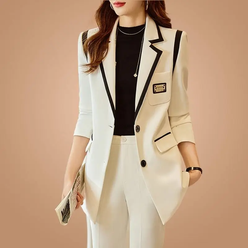 Elegant Spring 2025Whitesuit Jacket Women's High-end Professional Western-style Fashion Jacket For Business