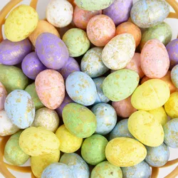 Mini huevo de espuma de Pascua de 50 piezas, huevos de Paloma pintados a mano, decoración de fiesta de Pascua, regalo para niños, decoración del hogar