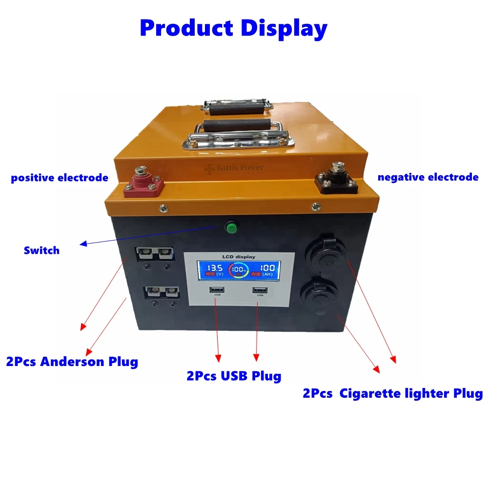 بطارية Lifepo4 ذات الجهد الذهبي 24 فولت: سعة كبيرة 100-1000 أمبير في الساعة، لا توجد قلق في نطاق الطاقة، مناسبة لأجهزة متعددة #3