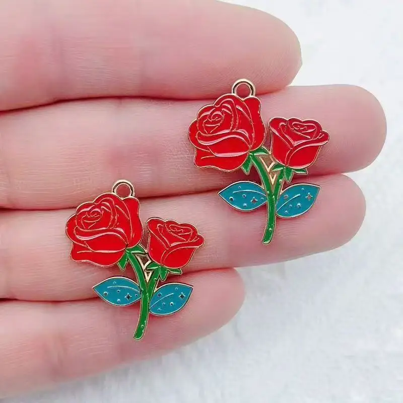 10pcs Plant Flower Bouquet Sunflower Carnation DIY Accessories Pendant Headwear Necklace Earrings view 3
