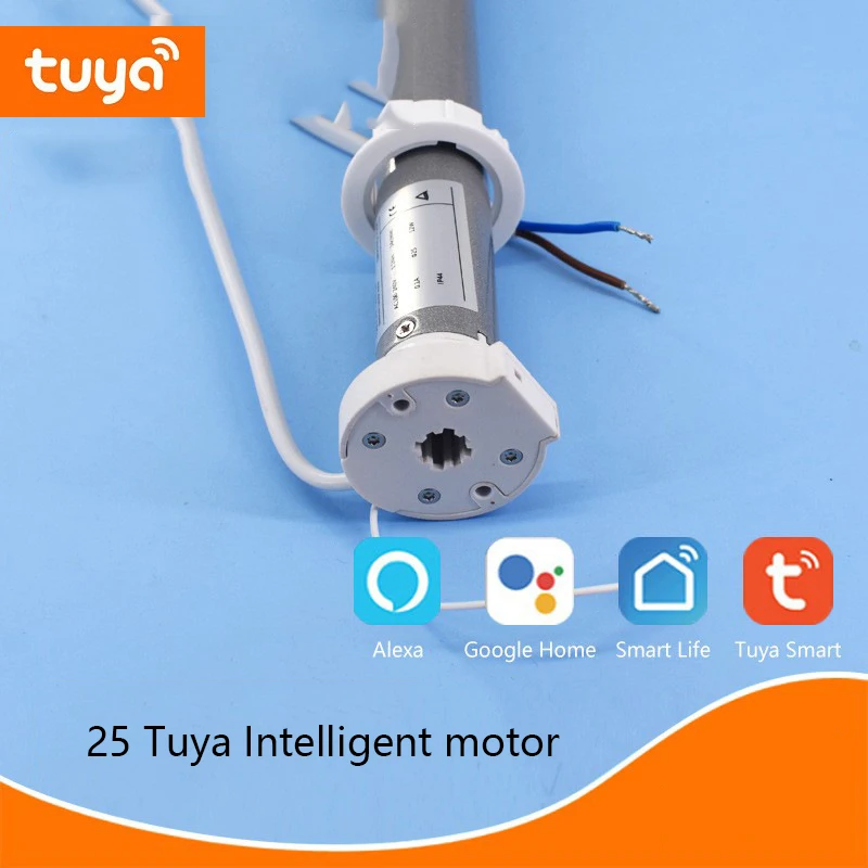 25TEQ tuya intelligent 38tube electric soft gauze curtain automatic electric roller shutter silent tubular motor with Dooya code