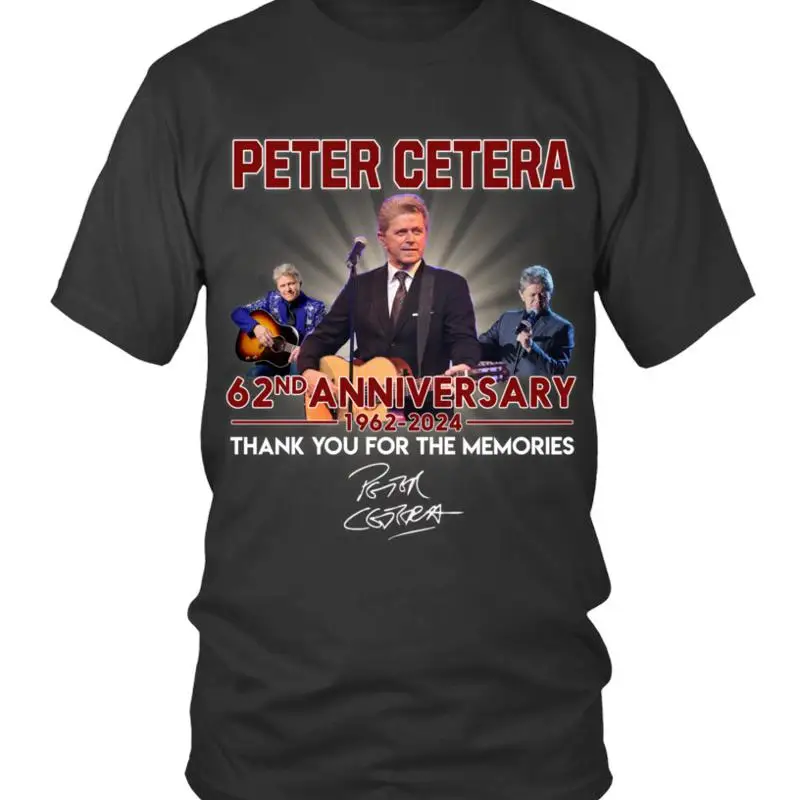 

Chicago Band PETER CETERA 62ND ANNIVERSARY Black Fan T Shirt AL125