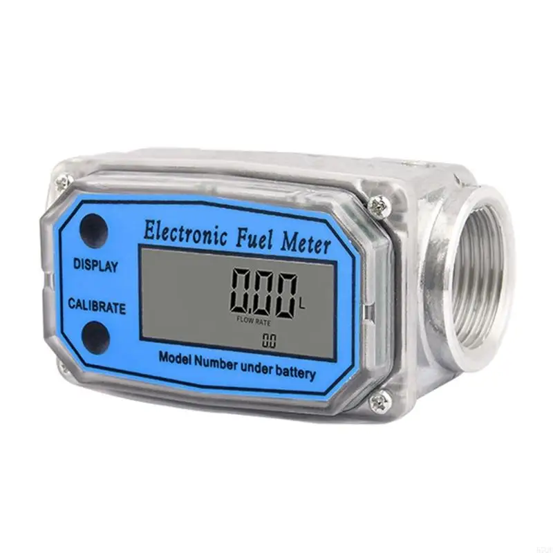 57QF 1inch Flow Meter Digital Flow Meter Fuel Flow Meter Pump Flow Meter with Anti-Interference Function Simple Installation