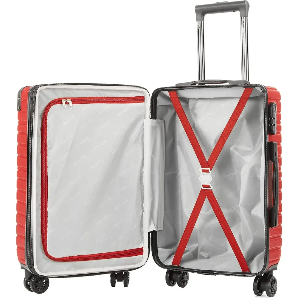 kensie Tigard ラゲッジ、レッド、3 点セット (28 インチ/24 インチ/20 インチ)