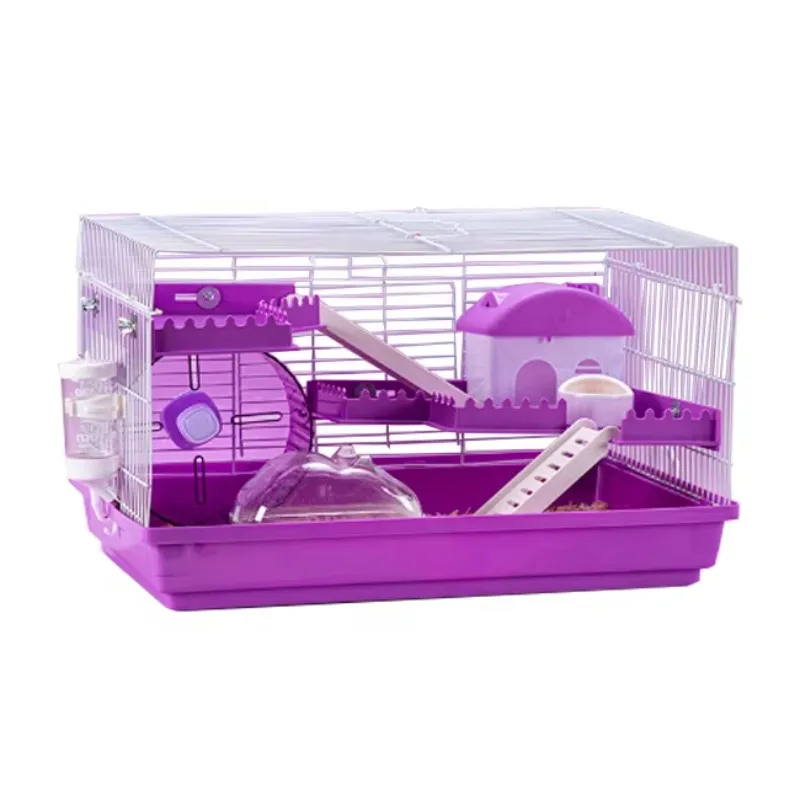 

Small Animal 47cm Hamster Cage Guinea Pig Villa Set With Accessories