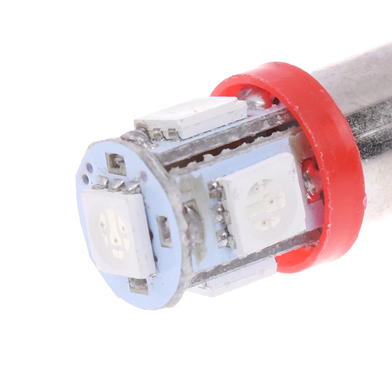 Ampoule d'indicateur de voiture BA9S 5050 5SMD LED DC12V, ampoule à vis bricolage, auto, camion, moto, ampoules de signal d'iode, 5 pièces