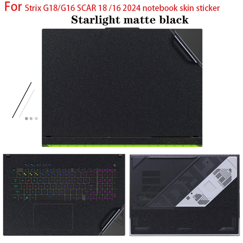 For 2024 ROG Strix G18/G16 body film SCAR 18/16 protective film G634/G614 notebook skin sticker G814/G834 computer anti-scratch