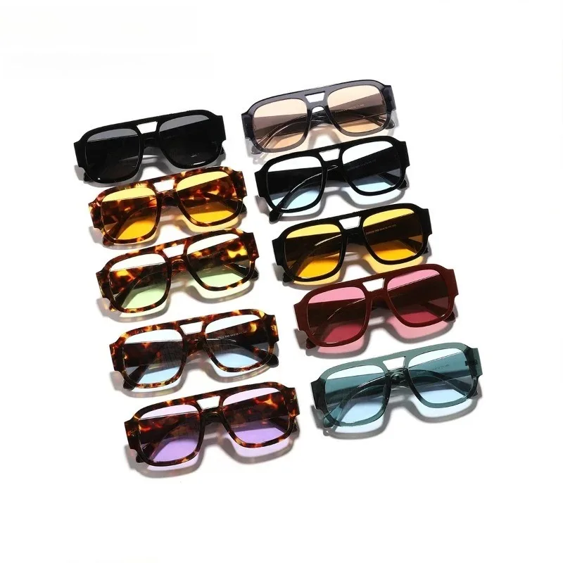 Retro Aviator Sunglasses New Y2K Double Bridge Oversized Sun Glasses for Women UV400 Celebrity Inspired Street Fashion Shades image 3