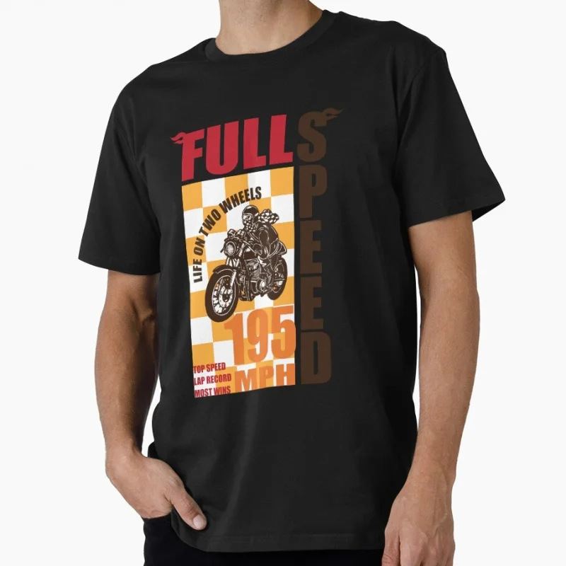 Motorbike going full speed Gift t shirt for Cafe racer 100% cotton O-Neck Short Sleeve Graphic Clothes All size tops S-6XL