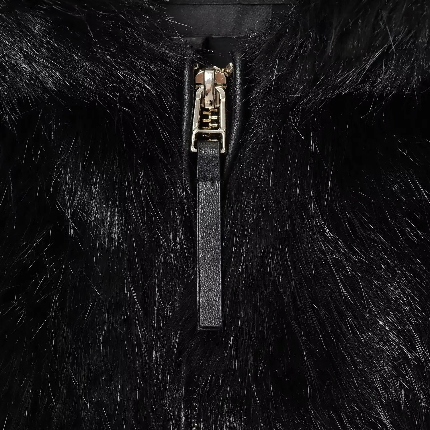 KASLEAD Neuer faionable Damen-Jahet-Mantel mit Hut, Kunstfell, lang, Swe, Reißverschluss, Polyesterfaser, normale Länge