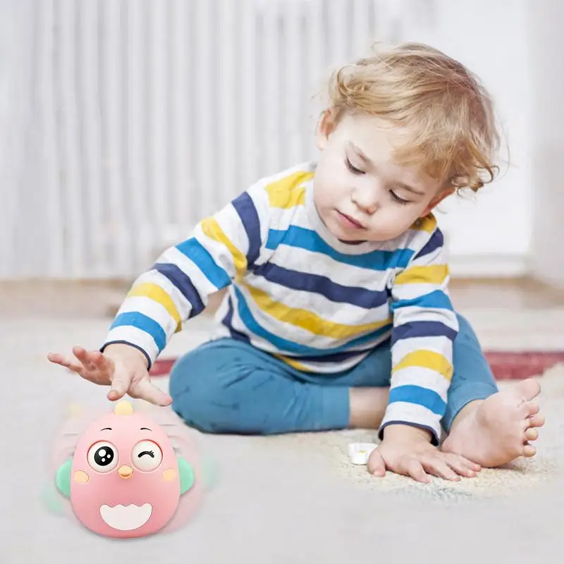 

Toddler Rattle Toy Cartoon Chew Teether Toddler Rattle Toy Hand-Eye Coordination Exercise Toy Auto-Balancing For Young Children