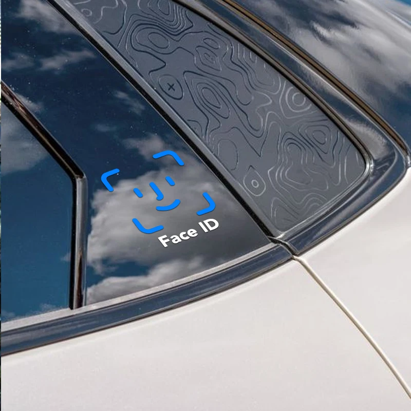 FACE ID decal,creative&funny stickers, Car funny accessories,for car truck&laptop!For a Unique and Personalized Look!
