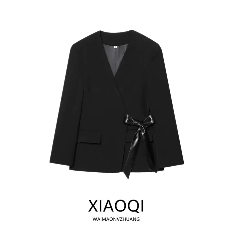 

Loose Casual Women's Suit Jaet Fall 2025 New Sle Design Sensation Wrap Body 3922 Faion European Sle Outerwear