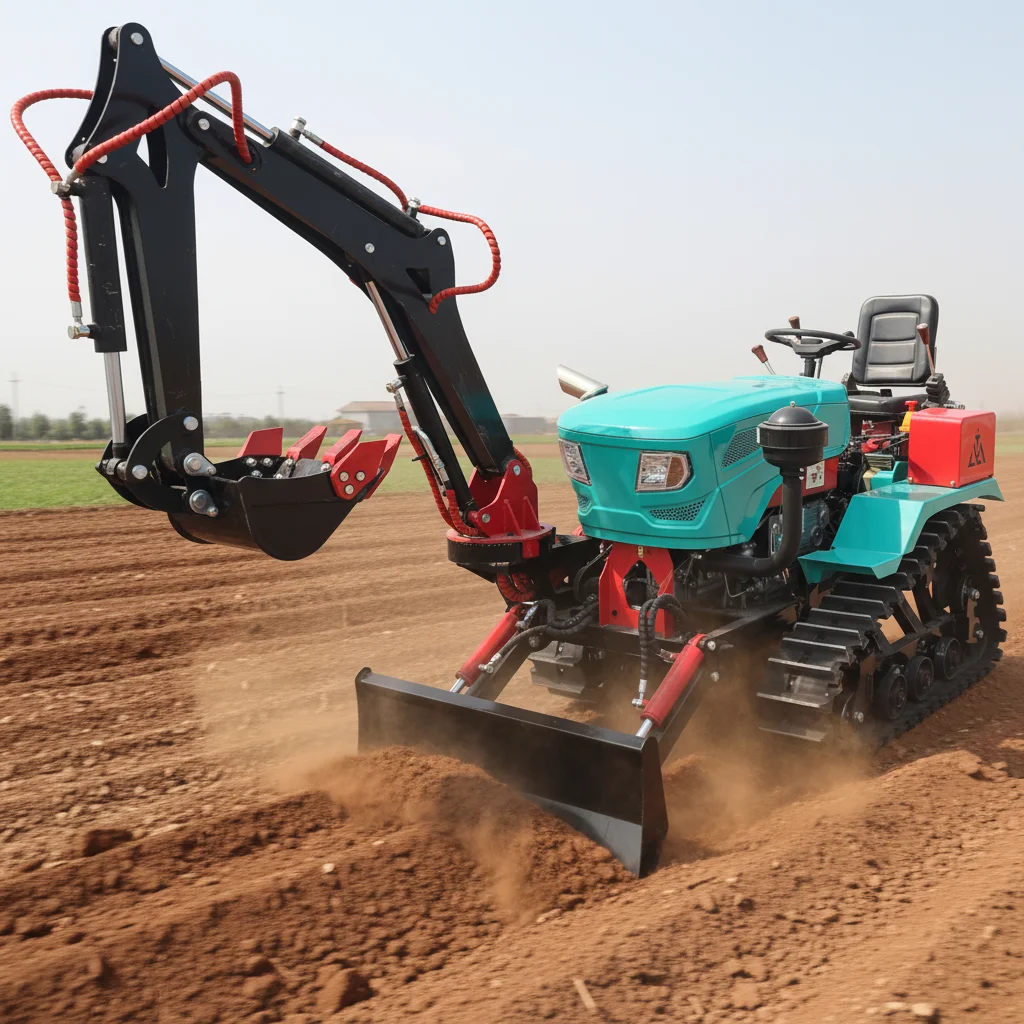Customize Mini Crawler Tractor 15HP 25HP Small Tracked Tractor With Rotary Tiller For Orchard Garden
