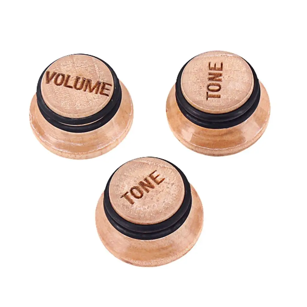 

3pcs Speed Control Volume Tone Knobs Caps for Electric Guitar Replacements