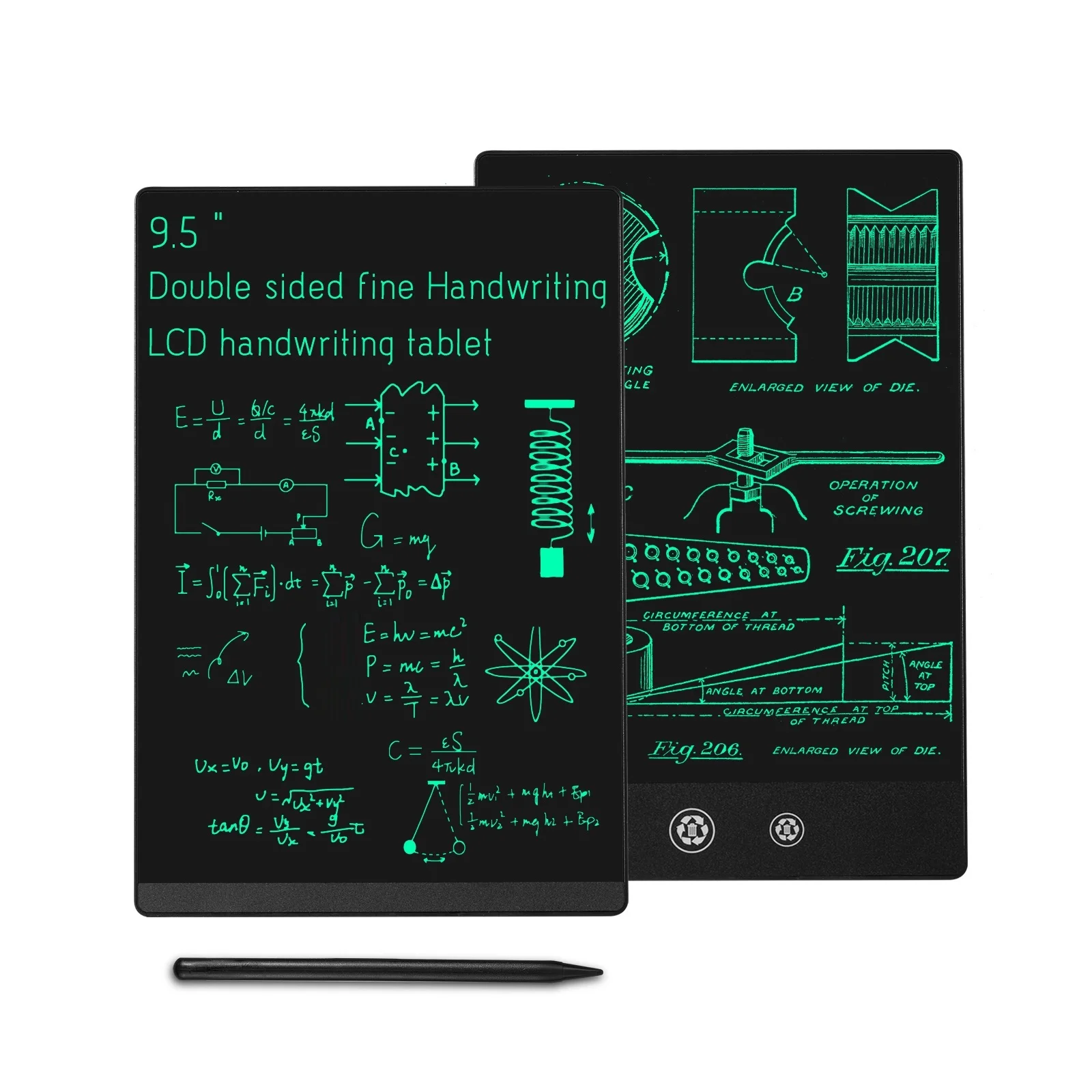 New 9.5 Inch Full Screen Superfine Handwriting Lcd Writing Tablet Drawing Board Electronic Superfine Notepads Educational