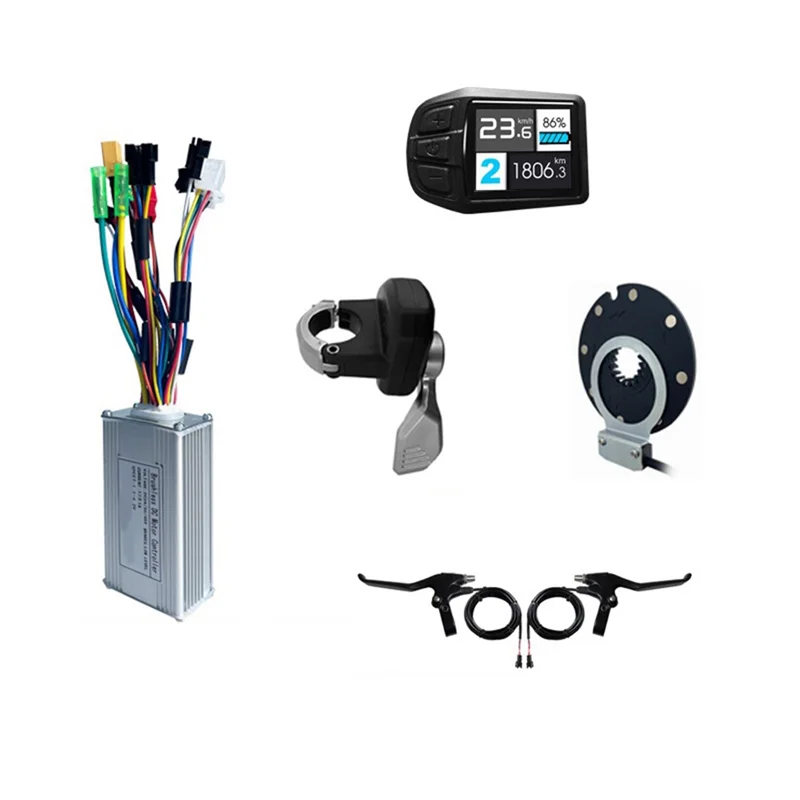 

-A23G 17A 3-Mode Controller Kit 36V 48V 350W For Electric Bicycle Motor Conversion Set With UKC3 Display Gauge Dial Grip