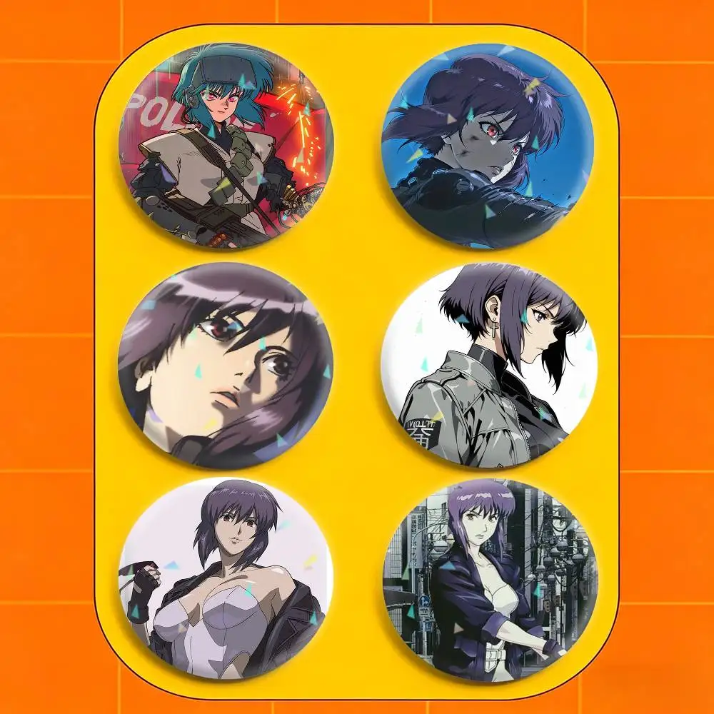 The Ghost in the Shell 32/44/58mm Handmade Pins Round Brooch Badge Backpacks Clothes Jewelry Gifts