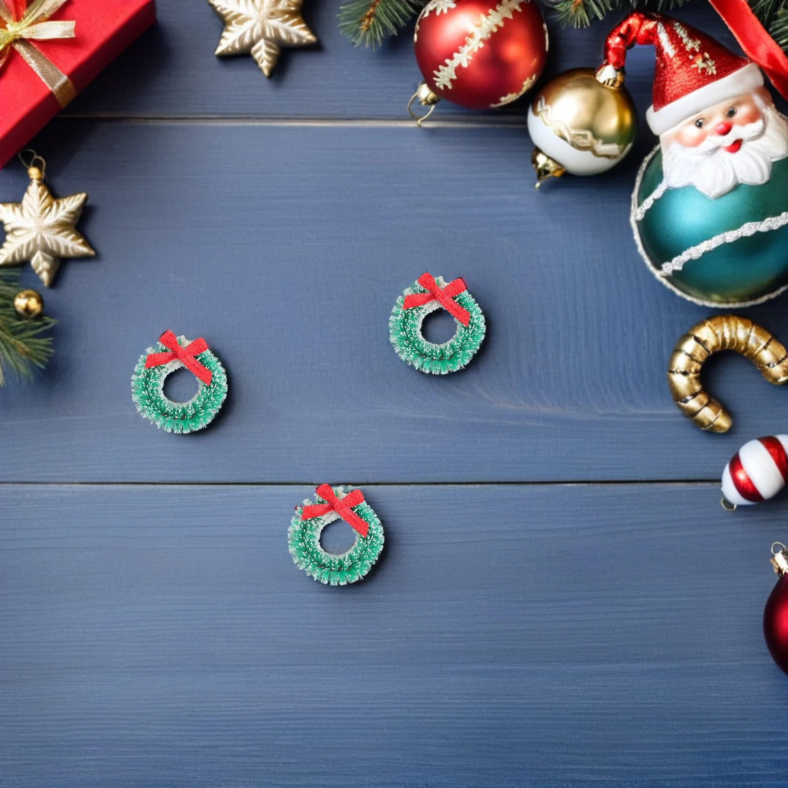 24 шт. мини-рождественские гирлянды: искусственные цветные украшения