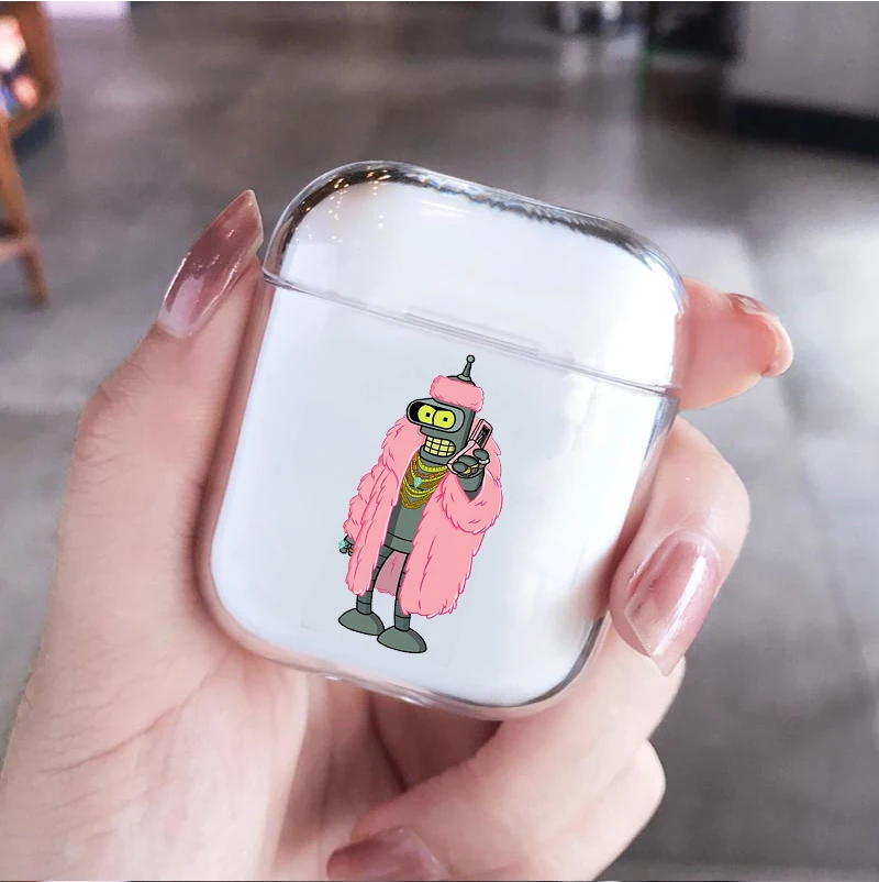 Fashion Cute Futuramas for kid Soft silicone Case For AirPods Pro 1 2 3 4 Clear Silicone Wireless Bluetooth Earphone Box Cover