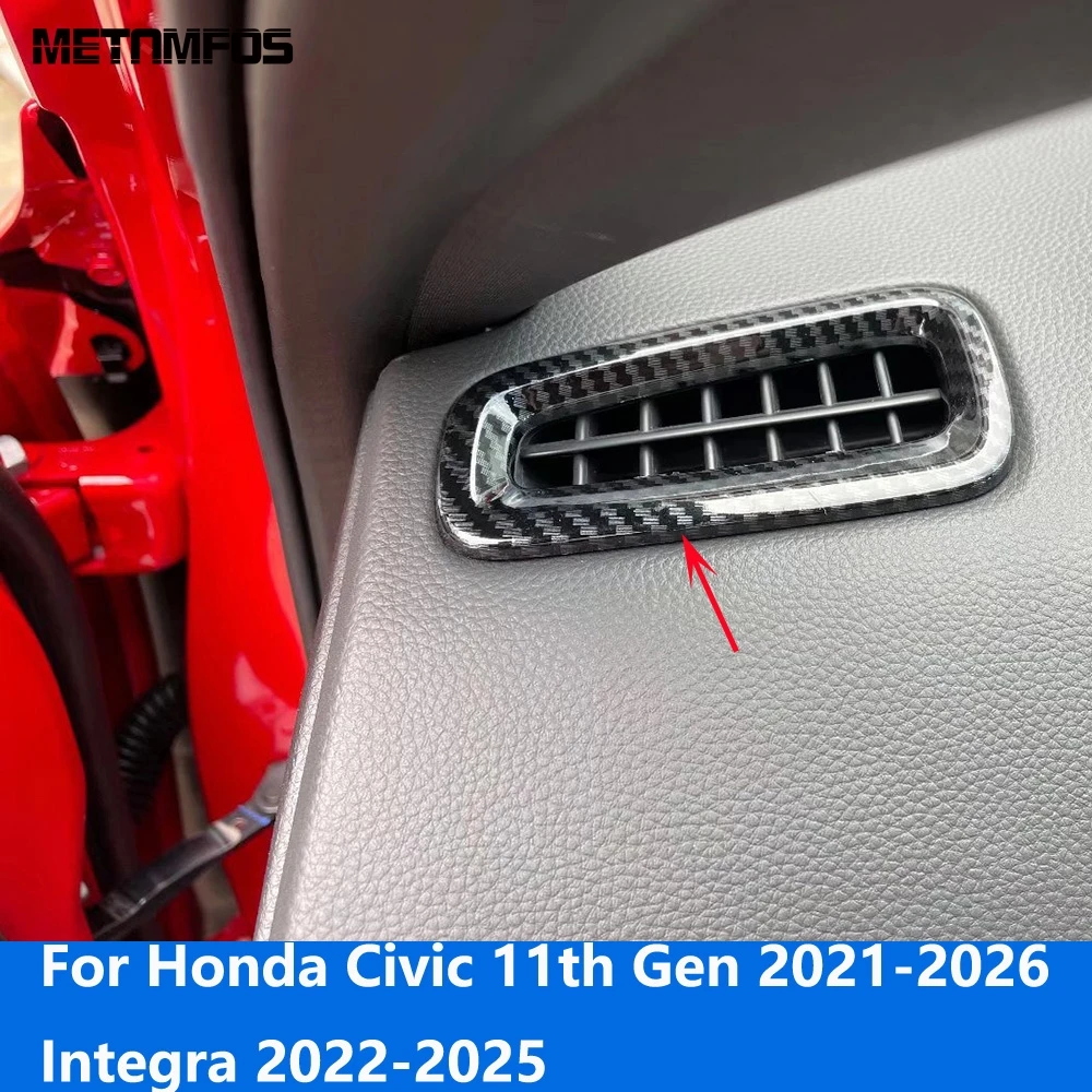 Front Air Condition Vent Outlet Cover Trim For Honda Civic 11th 2021-2026 Integra 2022-2025 Carbon Fiber Accessories Car Styling