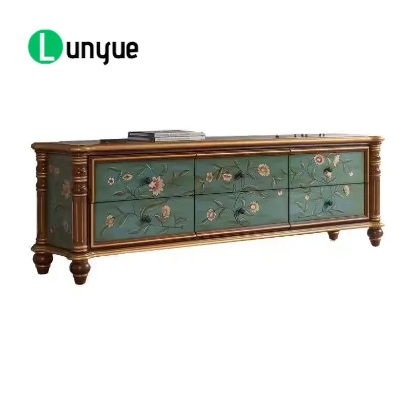 Modern Chinese Style Eco Friendly Wooden TV Cabinet with Storage Space Living Room Furniture Console Table Home Decor