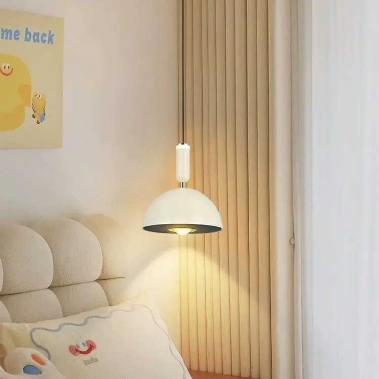 Bedroom bedside pendant light simple and high-end eye protection Nordic ins style bedside lifting pendant light