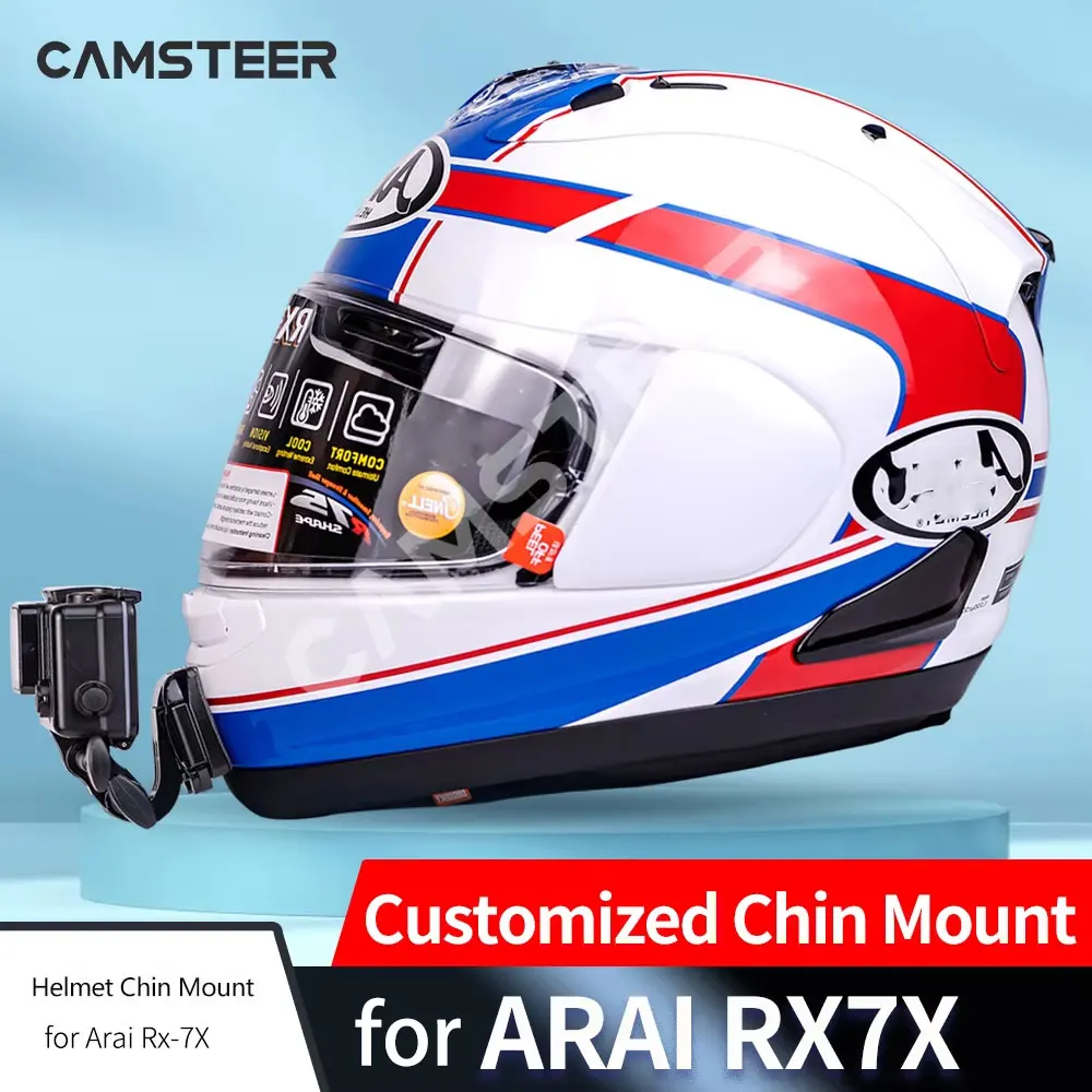 Support de menton en aluminium personnalisé pour casque Arai Rx7x, pour GoPro Hero13 12 11 Insta360 X4 X5 Acepro DJI Action 5pro 4, accessoire de caméra