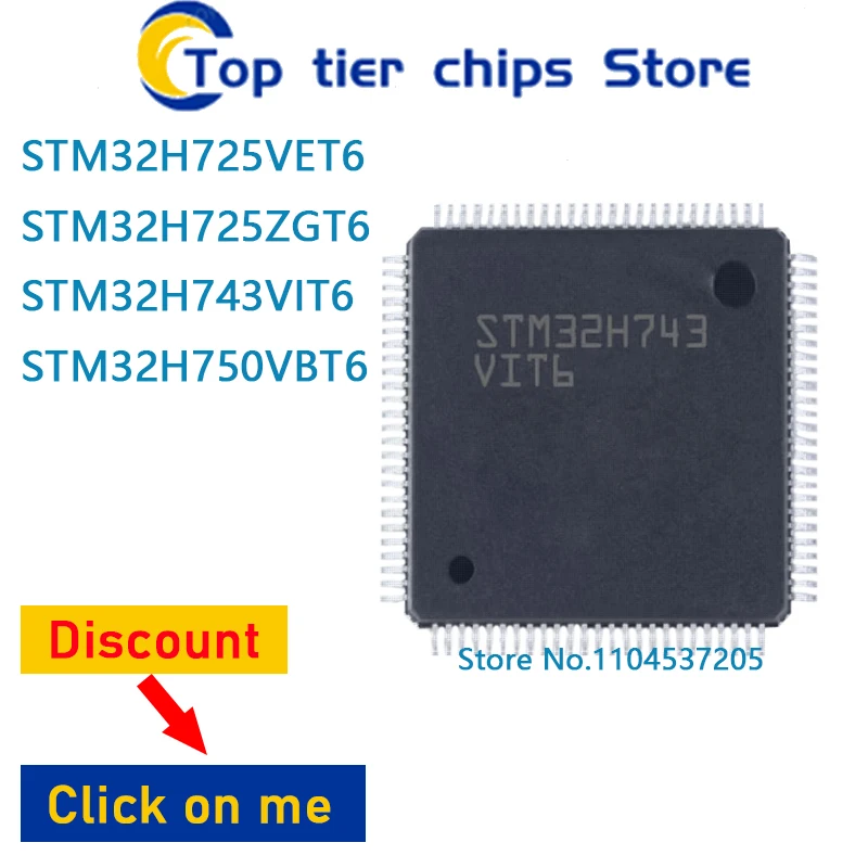 

1-5 шт./лот STM32H725VET6 STM32H725ZGT6 STM32H743VIT6 STM32H750VBT6 QFP100 100% НОВЫЕ