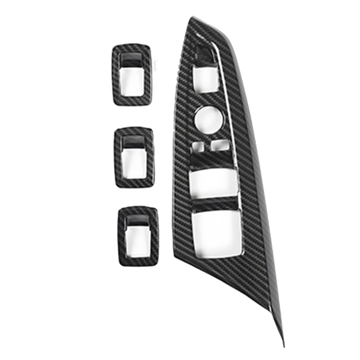 Car Window Glass Lifting Switch Buttons Frame Decoration Cover Trim for BMW X3 X4 F25 F26 2011-2017 Carbon Fiber