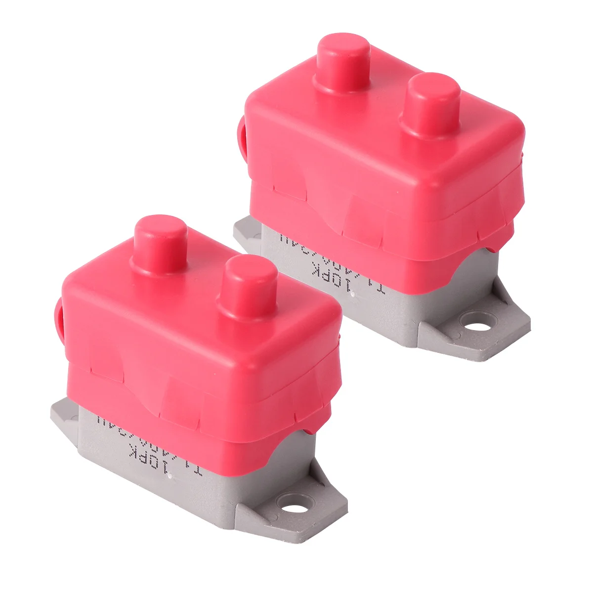 

2pcs Automatic Reset Circuit Breaker 12V 24V Stud Bolt Plastic Protector for Vehicle Boat DC 6-28V Overcurrent Heavy Duty Red