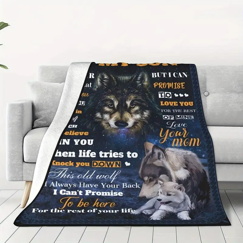 

60 By 80inch Gift Blanket for Son From Mom Blanket Suitable for Bed Sofa Wonderful Gift