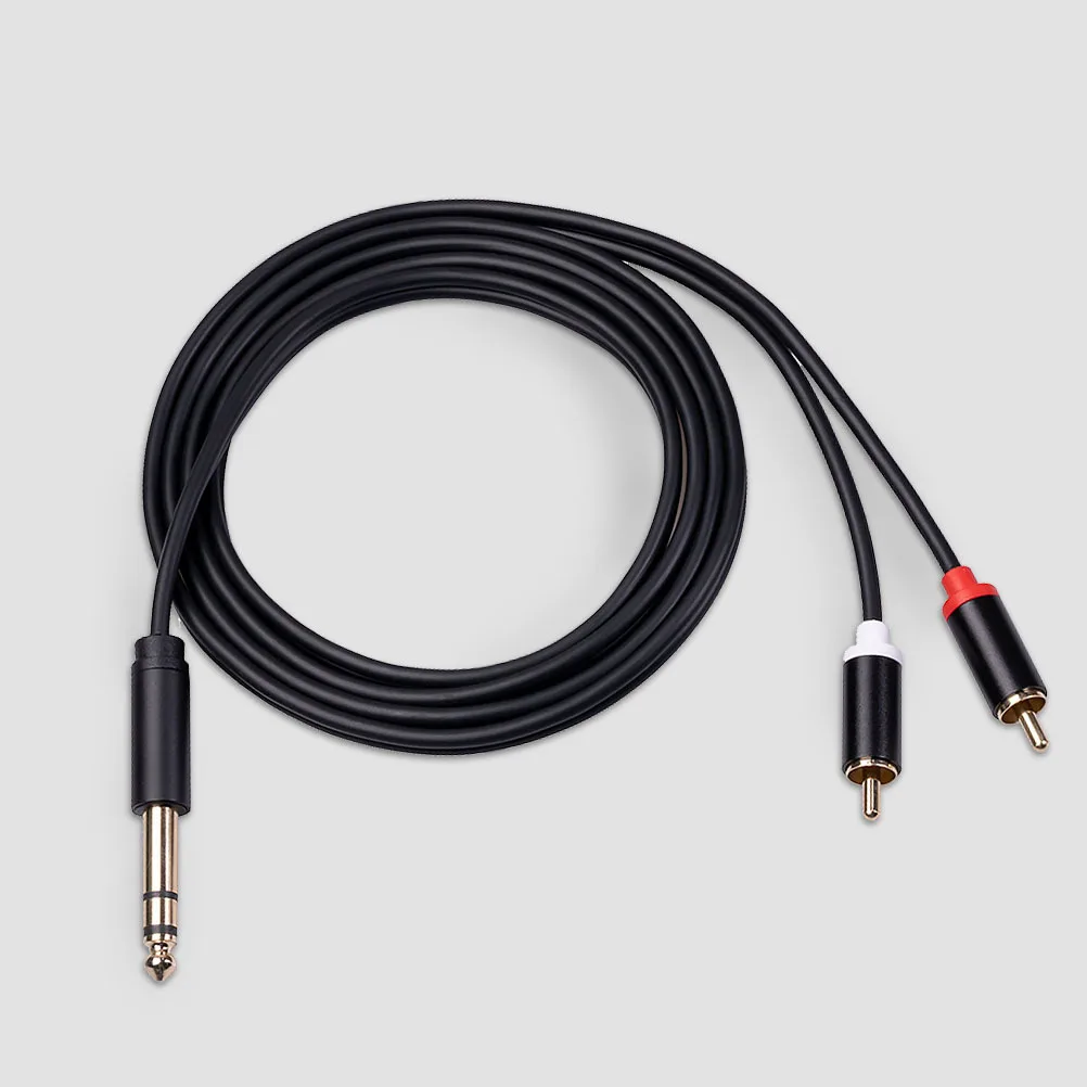 

6.35Mm Male To Dual Trs Audio Y Splitter Cable Stereo 1/4 Inch To 2 Jack Adapter For Mixer Amplifier Dvd Player Oxygen-Free