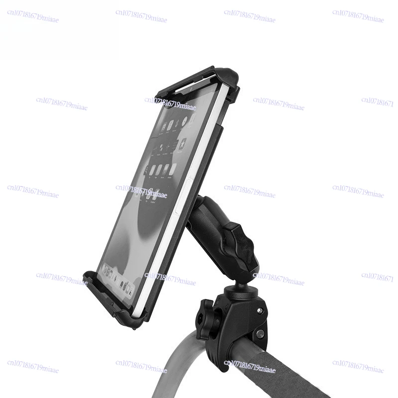 Warehouse picking trolley Round tube fixed tablet bracket 1 inch ball head Round tube quick release clip bracket