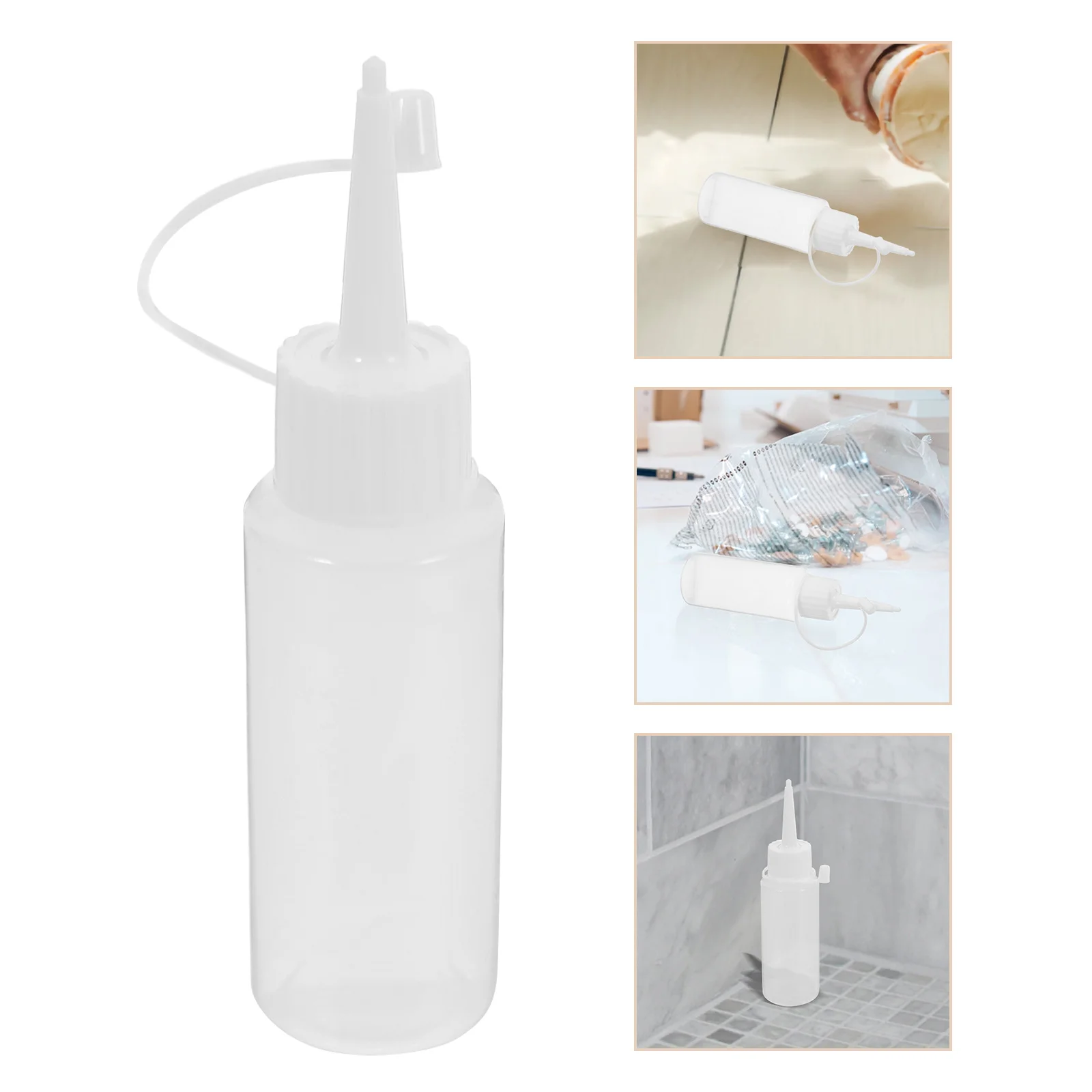 

10Pcs Clear Plastic Squeeze Bottles Ldpe Soft Fine Tip for DIY Projects Glue Application Paint Pouring Craft Refillable