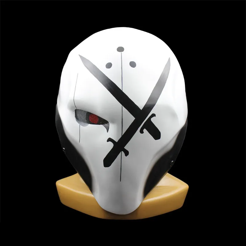 Deathstroke Helmet Arrow Season 5 Cosplay Helmet Fiberglass One eyed  Mask Horror Accessories Props Halloween Masquerade