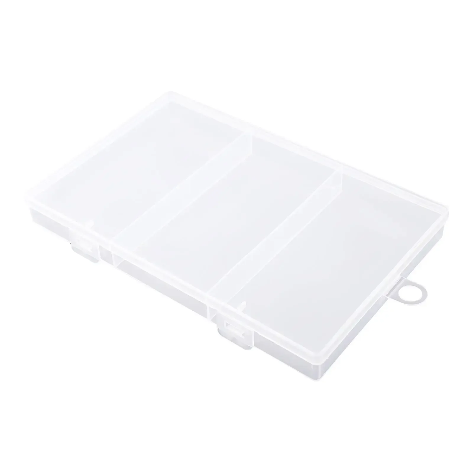 

1pc 3 Grids Transparent Plastic Clear Jewelry Organizer Fishing Gear Storage Box Container Case Home Storage & Organization