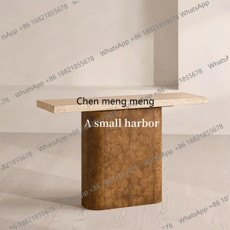Natural travertine medieval entrance table entrance table Italian entrance cabinet decorative cabinet