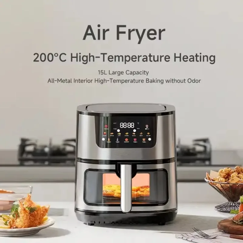 Top-Rated Electric Air Fryer Stainless Steel Rapid Air Technology Effortless Gourmet Cooking for Global Families Microwave