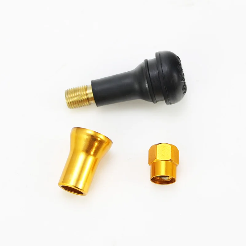 4pcs Colored Sleeve TR413 Snap-in Tubeless Tire Valves EPDM Rubber Valve Stems Tyre Nipple with Alloy Valve Cap Brass Valve Core