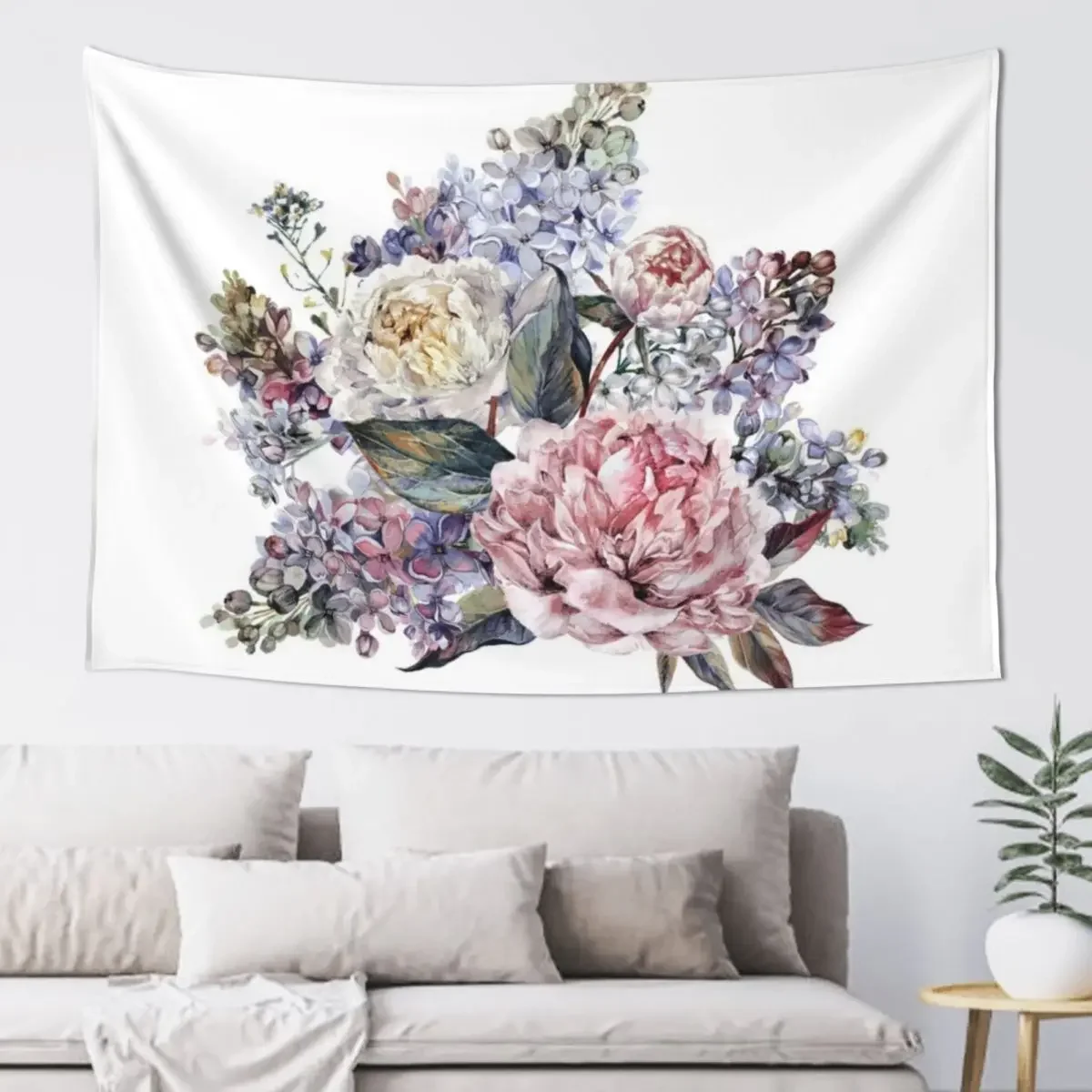

Watercolor Bouquet Tapestry Decoration Room Luxury Living Room Decoration Wall Art Tapestry