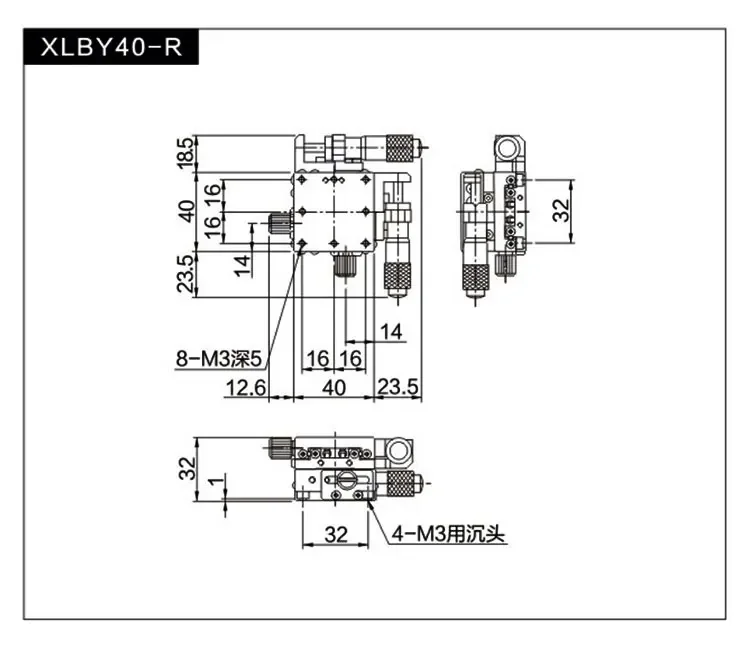 XY axis stainless steel precision displacement platform manual simple fine-tuning linear moving sliding table ultra-thin